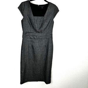 Banana Republic Factory Women's Houndstooth Cap Sleeve Sheath Dress Career